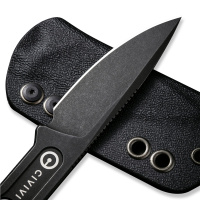 Купить Нож CIVIVI Fixed Blade Circulus 10Cr15CoMoV Steel Black Stonewashed Handle Ostap Hel Design арт. C22012-1
